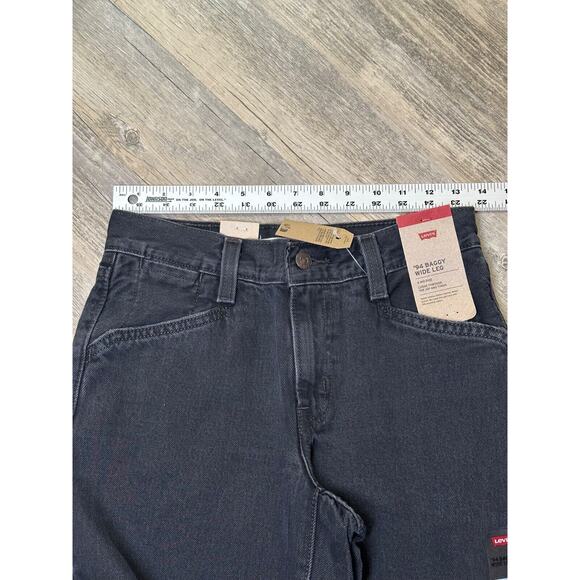 Levi's '94 Baggy Wide Leg Mid-Rise Jeans Black Faded Wash 25 x 31 Women's - Picture 4 of 10